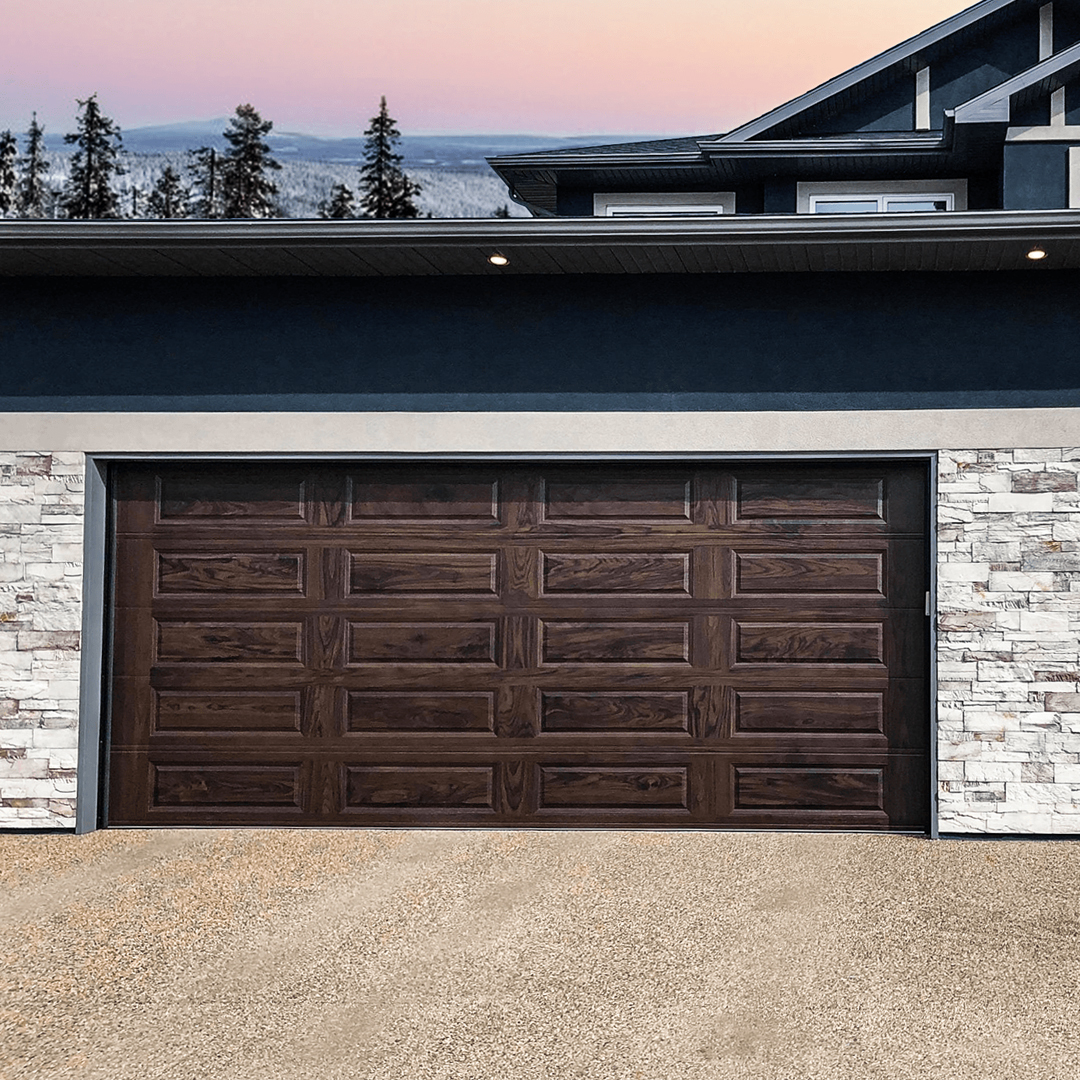 brown vinyl garage door installation